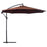 3 m Hanging Umbrella Parasol-Coffee