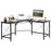 Corner Gaming Desk L-Shape Computer PC Workstation Home Office Three Worktop Writing Table 76x150cm Black