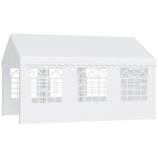 6m x 4 mParty Tents Portable Carport Shelter w/ Removable Sidewalls & Doors Party Tent Shelter Car Canopy