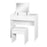 Makeup Desk with Drawer, Vanity Table Set with Flip-up Mirror and Cushioned Stool, White