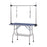 Adjustable Dog Grooming Table Rubber Top 2 Safety Slings Mesh Storage Basket Heavy Metal Blue 107 x 60 x 170cm