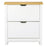 12-Shoe Storage Cabinet 4 Shelves 2 Drawers 4 Protective Legs Modern Stylish Unit Hallway Bedroom Home Furniture White