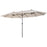 4.6m Garden Parasol Double-Sided Sun Umbrella Patio Market Shelter Canopy Shade Outdoor Beige - NO BASE