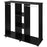 Double Mobile Open Wardrobe With Clothes Hanging Rails Storage Shelves Organizer Bedroom Furniture - Black