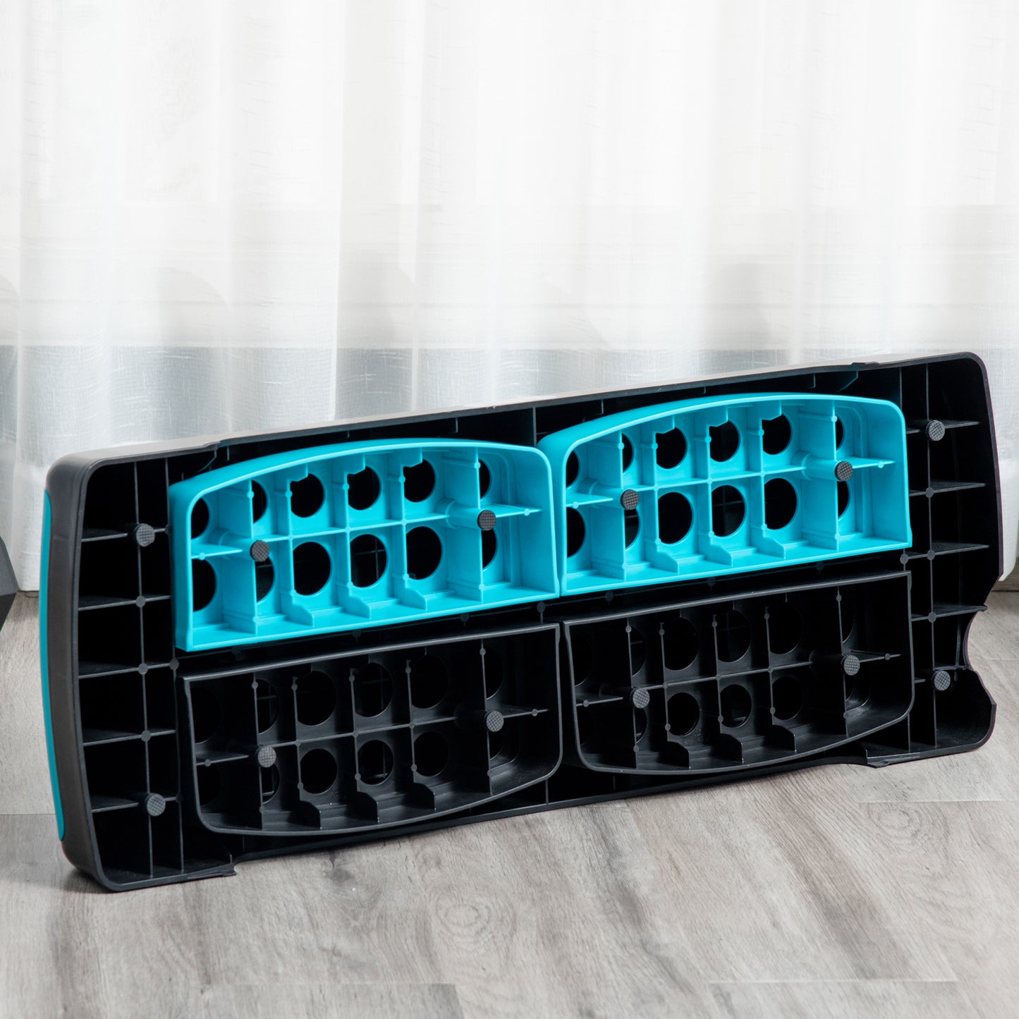 HOMCOM Aerobic Step, 10cm, 15cm & 20cm Height Adjustable Steppers for Exercise Workout, Nonslip Step Board Great for Home & Office