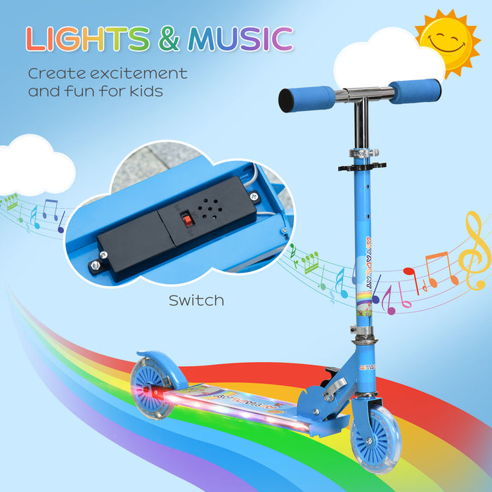 Foldable Kids Scooter with Lights and Music