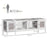 Wooden Rabbit Hutch Guinea Pig Cage Separable Bunny Run Small Bunny House w/ Slide Out Tray, 161 x 50.5 x 53.3cm - Grey