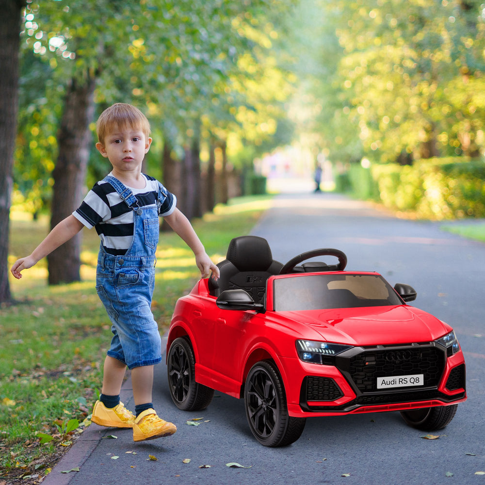 Audi RS Q8 6V Kids Electric Ride On Car, Kids Electric Toy with Parental Remote Control Music Lights USB MP3, Red