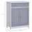 kleankin Bathroom Storage Cabinet Free-Standing Bathroom Cabinet Unit w/ 2 Drawers Cupboard Adjustable Shelf Metal Handles 75x60cm - Grey and White