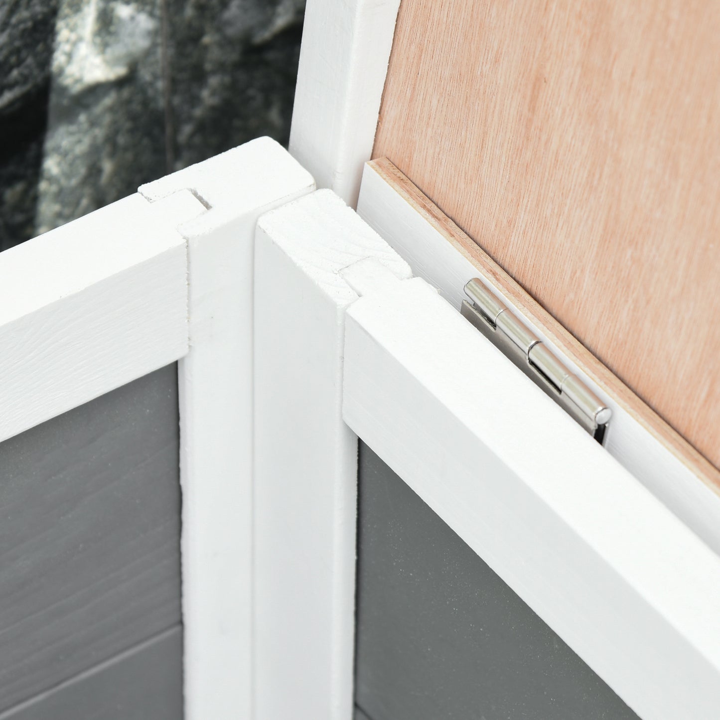 Wooden Rabbit Hutch Guinea Pig Small Animal Cage Rabbit Run Duck House Asphalt roof Indoor Outdoor 115 x 66 x 47.5 cm