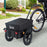 Cargo Trailer Bike Stroller Garden Trolley W/Carrier Utility Luggage & Wheels Black