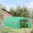 6 x 3 m Large Walk-In Greenhouse Garden Polytunnel Greenhouse w/ Metal Frame, Zippered Door and Roll Up Windows, Green