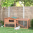 2 Tier Wooden Rabbit Hutch with Run Guinea Pig hutch House for Outdoor Garden Backyard