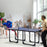 Folding Mini Table Tennis/Ping Pong Table Set-Black/Blue