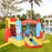 Kids Bounce Castle House Inflatable Trampoline Slide Water Pool 3 in 1 with Blower for Kids Age 3-10 Rocket Design 3.3 x 2.65 x 1.85m