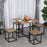 5 PCS Industrial Table & Stool Set