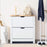 12-Shoe Storage Cabinet 4 Shelves 2 Drawers 4 Protective Legs Modern Stylish Unit Hallway Bedroom Home Furniture White