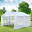 4m x 4 m Party Tents Portable Carport Shelter with Removable Sidewalls & Double Doors, Heavy Duty Party Tent Car Canopy