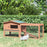 2 Tier Wooden Rabbit Hutch with Run Guinea Pig hutch House for Outdoor Garden Backyard