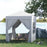 2 x2m Pop Up Gazebo Canopy Party Tent Wedding Awning W/ free Carrying Case White + Removable 2 Walls 2 Windows-White