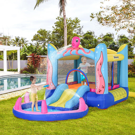 Play Bounce Castle Inflatable Trampoline Slide Pool Octopus Design 3.8 x 2 x 1.8m