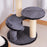 65 cm Cat Tree for Indoor Cats Kitty Scratcher Kitten Activity Center Scratching Post Playhouse 2 Perch w/ Hanging Sisal Rope Grey