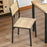 3 Pcs Dining Set, MDF/Steel- Wood/Grain/Black