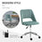 Mid Back Office Chair Velvet Fabric Swivel Scallop Shape Computer Desk Chair for Home Study Bedroom Green