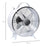 26cm 2-Speed Electric Table Desk Fan w/ Safety Guard Anti-Slip Feet Portable Personal Cooling Fan Home Office Bedroom White