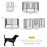 Heavy Duty Puppy Play Pen, 8 Panels Pet Exercise Pen for Indoors, Outdoors, Pet Playpen for Large, Medium Dogs, 100Hcm