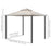 Outdoor Garden Gazebo Tent, 2-tier Roof W/Netting, 295L x 295W x 263Hcm-Taupe