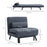 Single Sofa Bed Sleeper, Foldable Portable Pillow Lounge Couch Living Room Furniture, Dark Grey