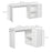 L-Shaped corner computer desk Table Study Table PC Workstation with Storage Shelf Drawer Home Office white