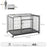 Metal Dog Cage Kennel Locking Door & Wheels Removable Tray Openable Top For Extra Large Pets 125 x 76 x 81 cm