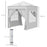 2 x2m Pop Up Gazebo Canopy Party Tent Wedding Awning W/ free Carrying Case White + Removable 2 Walls 2 Windows-White