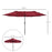 4.6m Double-Sided Patio Parasol Sun Umbrella-Wine Red