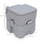 Portable Travel Mobile Toilet Outdoor Camping Handle WC Grey