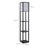 Modern Shelf Floor Lamp Soft Light 4-tier Open Shelves Living Room Storage Display