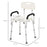 Adjustable Shower Chair, Shower Seat, Portable Medical Stool with Adjustable Back and Armrest for Mobility