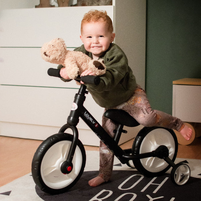 PP Toddlers Removable Stabiliser Balance Bike Black