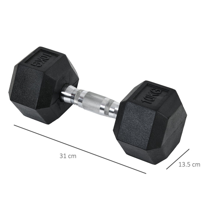 HOMCOM Rubber Dumbbell Sports Hex Weights Sets Home Gym Fitness homcom-rubber-dumbbell-sports-hex-weights-sets-home-gym-fitness