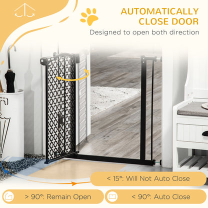 74-80 cm Pressure Fit Safety Gate for Doorways and Staircases, Dog Gate, Pet Barrier for Hallways with Auto Close, Double Locking