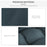 2Pcs Garden Tufted Pallet Cushion Seat Pad 120L x 80W x 12Dcm Back Cushion Patio for Indoor Outdoor Use, Dark Grey