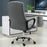 High Back Office Chair 360° Swivel Chair Adjustable Height Tilt Function Linen Deep Grey 62W x 62D x 110-119H cm