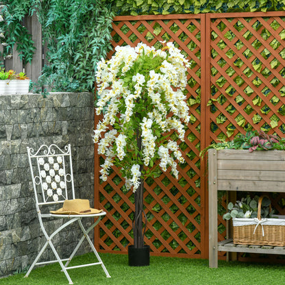 Artificial White Wisteria Tree (1.6m tall)