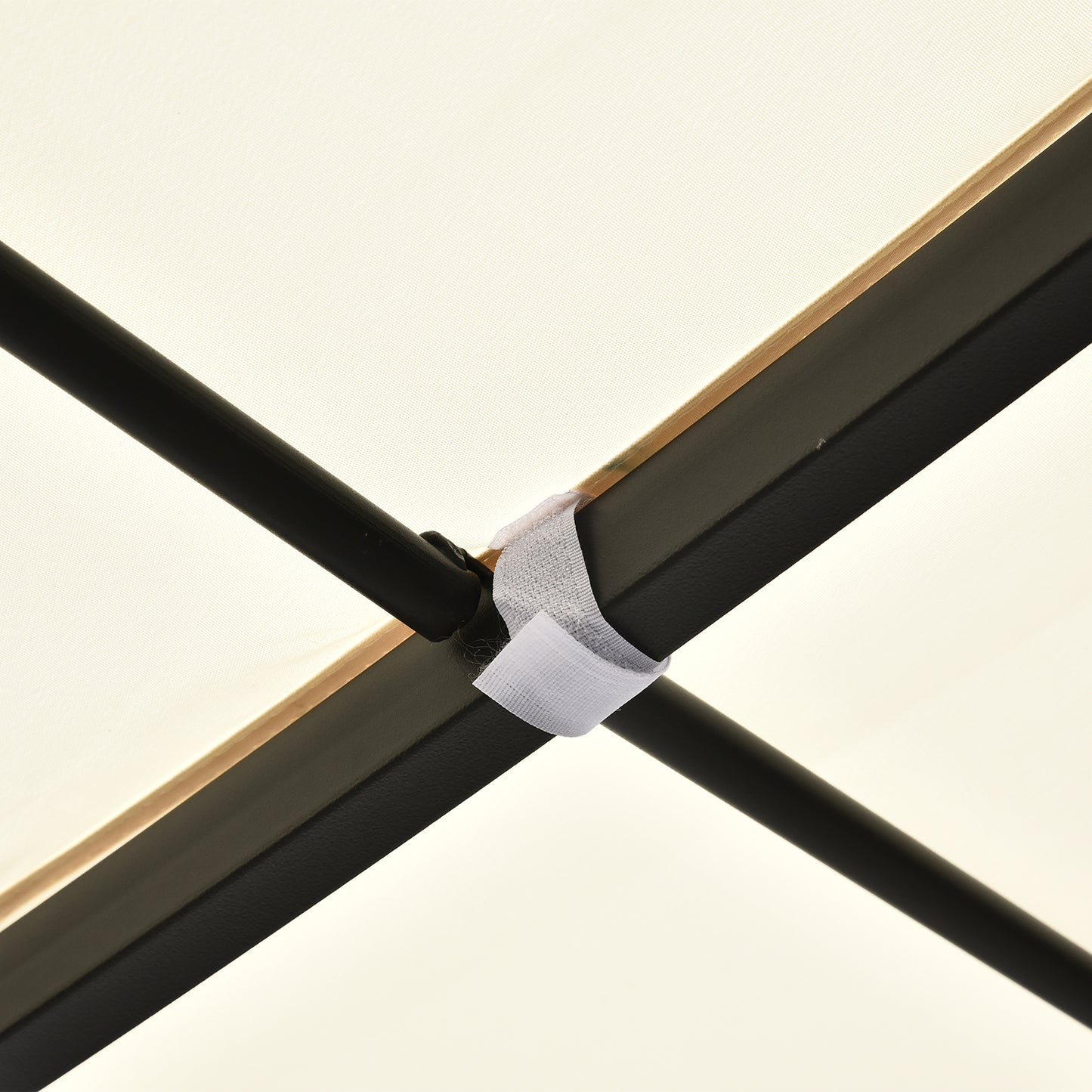 4 x 3 Meters Canopy Metal Wall Gazebo Awning Garden Marquee Shelter Door Porch - Cream