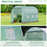 Walk in Polytunnel Outdoor Garden Greenhouse with Windows and Door (3 x 2M)