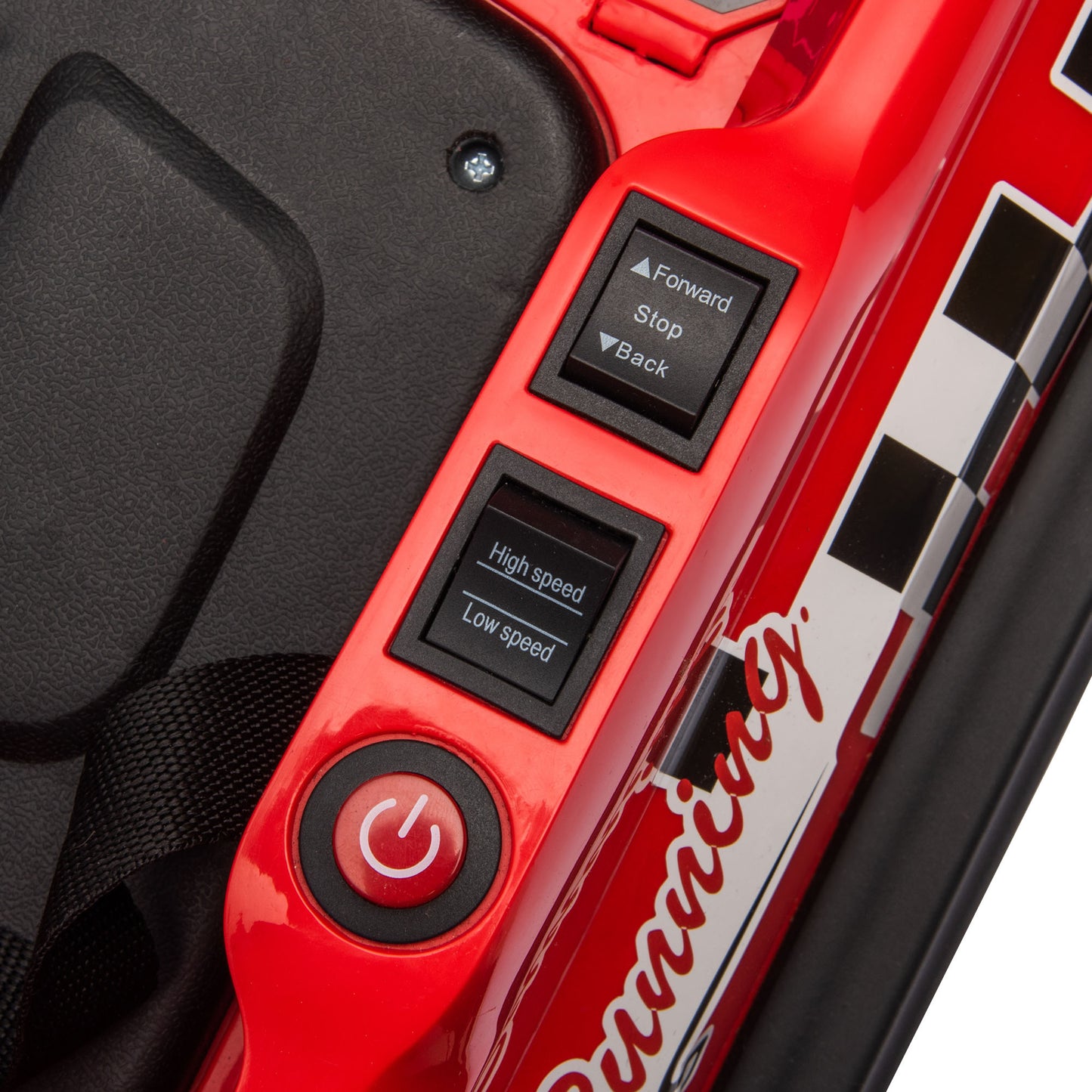 6V Electric Kids Bumper Car, 6V Spin Waltz Car, with Music, Horn, Lights - Red