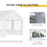 6m x 4 mParty Tents Portable Carport Shelter w/ Removable Sidewalls & Doors Party Tent Shelter Car Canopy