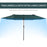 4.6m Garden Parasol Double-Sided Sun Umbrella Patio Market Shelter Canopy Shade Outdoor Green